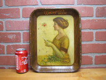 Load image into Gallery viewer, WIELAND&#39;S BEER Antique Advertising Serving Tray AMERICAN ART WORKS COSHOCTON Ohio
