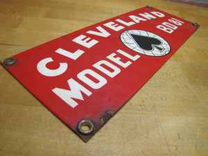 CLEVELAND MODEL BD81 Original Old Equipment Machinery Trencher Porcelain Advertising Sign