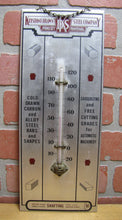 Load image into Gallery viewer, KEYSTONE DRAWN STEEL Co SPRING CITY Pa Old Ad Thermometer Sign GRAMMES Allentown
