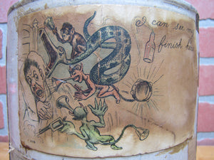 ULMAN & SONS DEALERS IN WINES & LIQUORS BALTO MD Antique Stoneware Jug Folk Art Distillery Merchant
