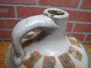 ULMAN & SONS DEALERS IN WINES & LIQUORS BALTO MD Antique Stoneware Jug Folk Art Distillery Merchant