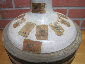 ULMAN & SONS DEALERS IN WINES & LIQUORS BALTO MD Antique Stoneware Jug Folk Art Distillery Merchant