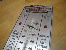 Load image into Gallery viewer, KEYSTONE DRAWN STEEL Co SPRING CITY Pa Old Ad Thermometer Sign GRAMMES Allentown
