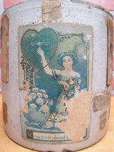Load image into Gallery viewer, ULMAN &amp; SONS DEALERS IN WINES &amp; LIQUORS BALTO MD Antique Stoneware Jug Folk Art Distillery Merchant
