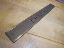 Load image into Gallery viewer, TELLER Original Old Thick Embossed Brass Bank Pawn Shop Business Advertising Sign Plaque
