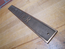Load image into Gallery viewer, TELLER Original Old Thick Embossed Brass Bank Pawn Shop Business Advertising Sign Plaque
