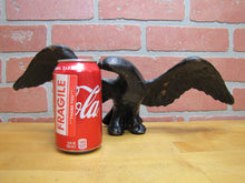 Load image into Gallery viewer, Old Cast Iron Spread Winged Eagle Figural Bird Statue Plaque Decorative Wall Art Statue
