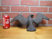 Load image into Gallery viewer, Old Cast Iron Spread Winged Eagle Figural Bird Statue Plaque Decorative Wall Art Statue
