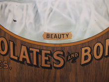 Load image into Gallery viewer, DAVIDSON&#39;S CHOCOLATES &amp; BON BONS BEAUTY DES MOINES IOWA Antique Advertising Sign

