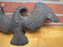 Load image into Gallery viewer, Old Cast Iron Spread Winged Eagle Figural Bird Statue Plaque Decorative Wall Art Statue

