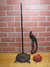 Load image into Gallery viewer, Peacock Antique Smoking Smoke Stand Ashtray Cast Iron Figural Bird Verona USA
