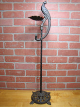 Load image into Gallery viewer, Peacock Antique Smoking Smoke Stand Ashtray Cast Iron Figural Bird Verona USA

