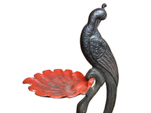 Load image into Gallery viewer, Peacock Antique Smoking Smoke Stand Ashtray Cast Iron Figural Bird Verona USA
