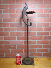 Load image into Gallery viewer, Peacock Antique Smoking Smoke Stand Ashtray Cast Iron Figural Bird Verona USA
