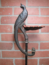 Load image into Gallery viewer, Peacock Antique Smoking Smoke Stand Ashtray Cast Iron Figural Bird Verona USA

