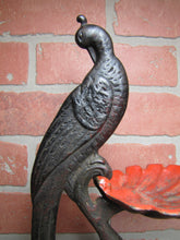 Load image into Gallery viewer, Peacock Antique Smoking Smoke Stand Ashtray Cast Iron Figural Bird Verona USA
