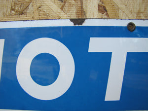 NOTICE UNAUTHORIZED PERSONNEL KEEP OUT Orig Old Porcelain Industrial Shop Sign