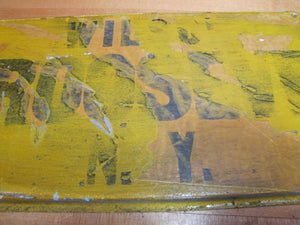 ROOSEVELT BEACH WILSON NY Old Metal Arrow Figural Advertising Sign New York Ad