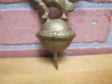 Load image into Gallery viewer, Antique Eagle Finial Topper Crowned Spread Winged Ball Sphere Ornate Brass Bronze Bird
