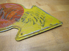 Load image into Gallery viewer, ROOSEVELT BEACH WILSON NY Old Metal Arrow Figural Advertising Sign New York Ad
