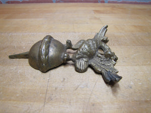 Antique Eagle Finial Topper Crowned Spread Winged Ball Sphere Ornate Brass Bronze Bird