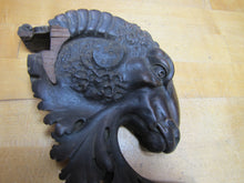 Load image into Gallery viewer, Antique Wooden Carved Rams Head Architectural Hardware Element Salvage Part Piece Art
