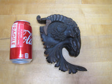 Load image into Gallery viewer, Antique Wooden Carved Rams Head Architectural Hardware Element Salvage Part Piece Art
