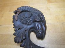 Load image into Gallery viewer, Antique Wooden Carved Rams Head Architectural Hardware Element Salvage Part Piece Art
