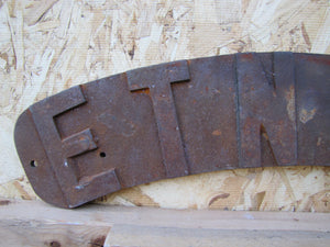 ETNYRE Antique Automobile Equipment Machinery Embossed Cast Iron Sign Plaque Advertising