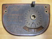 Load image into Gallery viewer, WESTINGHOUSE ELECTRIC AND MFG CO CONTROLLER Antique Street Car Trolley Bronze Panel Sign patent 1880/90s BACKWARD OFF FORWARD
