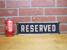 Load image into Gallery viewer, RESERVED READY MADE Co NY Original Old Blue &amp; White Porcelain Ad Advertising Sign Patina
