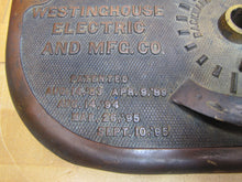 Load image into Gallery viewer, WESTINGHOUSE ELECTRIC AND MFG CO CONTROLLER Antique Street Car Trolley Bronze Panel Sign patent 1880/90s BACKWARD OFF FORWARD
