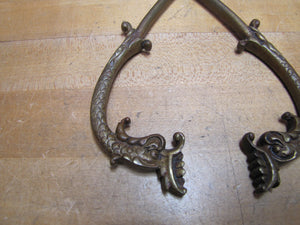 Dauphin Koi Devil Fish Serpent Beast Antique Figural Decorative Art Fireplace Tongs Tool