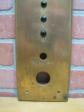 Load image into Gallery viewer, Elevator Floor Indicator Old Brass &amp; Green Jewel Glass Architectural Hardware Element
