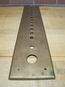 Elevator Floor Indicator Old Brass & Green Jewel Glass Architectural Hardware Element