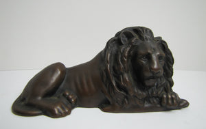 LION JB JENNING BROS Original Old Figural Paperweight Decorative Desk Art Statue