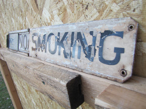 SMOKING / NO SLIDE Old Repair Shop Industrial Factory Gas Station Metal Sign