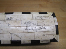 Load image into Gallery viewer, Seals Fighting Growling Nautical Ship Birds Ocean Landscape Faux Scrimshaw Box

