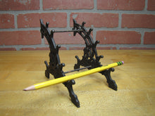 Load image into Gallery viewer, Antique Eastlake Decorative Arts Cast Iron Pen Pencil Holder Desk Art Tool
