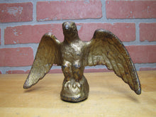 Load image into Gallery viewer, Antique Eagle Cast Iron Old Gold Paint Paperweight Decorative Arts Statue
