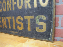 Load image into Gallery viewer, DR CONFORTO DENTISTS Antique Wooden Smatlz Double Sided Ad Sign GEO DEHLER
