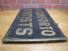 Load image into Gallery viewer, DR CONFORTO DENTISTS Antique Wooden Smatlz Double Sided Ad Sign GEO DEHLER
