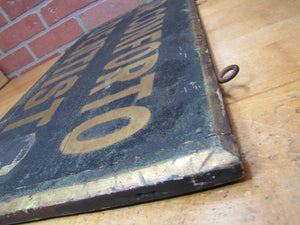 DR CONFORTO DENTISTS Antique Wooden Smatlz Double Sided Ad Sign GEO DEHLER