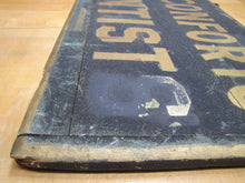 Load image into Gallery viewer, DR CONFORTO DENTISTS Antique Wooden Smatlz Double Sided Ad Sign GEO DEHLER
