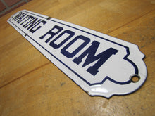 Load image into Gallery viewer, WAITING ROOM Original Old Porcelain Sign Railroad Subway Doctor Dentist Shop Pub
