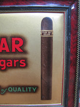 Load image into Gallery viewer, FLOR DE BELAR CIGARS Old Self Framed Tin Advertising Sign BW&amp;M Ltd Mansfield Cigar Store Display PERFECTION of QUALITY
