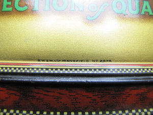FLOR DE BELAR CIGARS Old Self Framed Tin Advertising Sign BW&M Ltd Mansfield Cigar Store Display PERFECTION of QUALITY