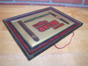 FLOR DE BELAR CIGARS Old Self Framed Tin Advertising Sign BW&M Ltd Mansfield Cigar Store Display PERFECTION of QUALITY