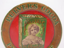 Load image into Gallery viewer, PULVER&#39;S COCOA PURITY ITSELF Antique Advertising Tip Tray MAYER &amp; LAVENSON Co NY Young Child Holidng Cup of Cocoa
