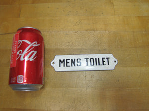 MENS TOILET Old Porcelain Sign Restroom Bathroom Diner Pub Tavern Gas Station Ad